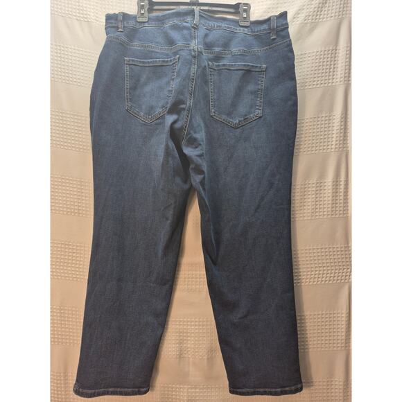 Gloria Vanderbilt Amanda jeans womens blue size 18WS high rise capri 39x26 7277 - Picture 7 of 8